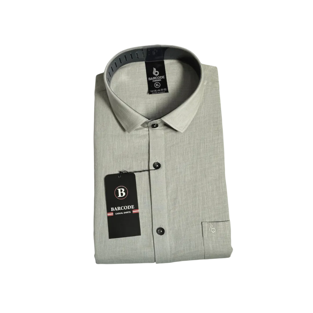 Grey Linen Shirt - L236