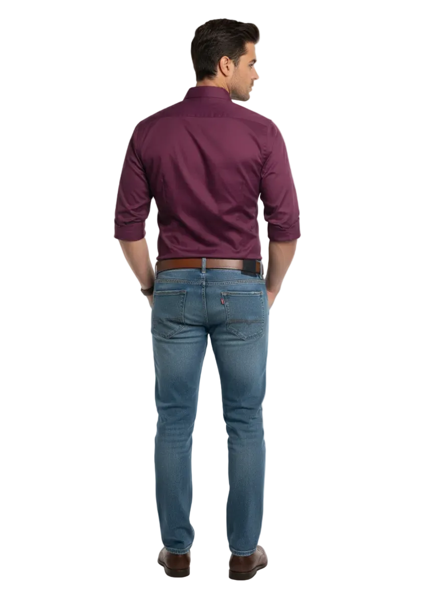 Purple Fine Cotton Shirt - C