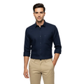 Navy Blue Linen Shirt - L241
