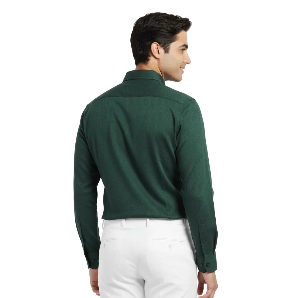 Dark Green Linen Shirt - L239