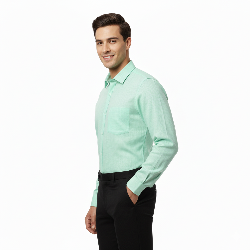 Mint Green Linen Shirt - L245