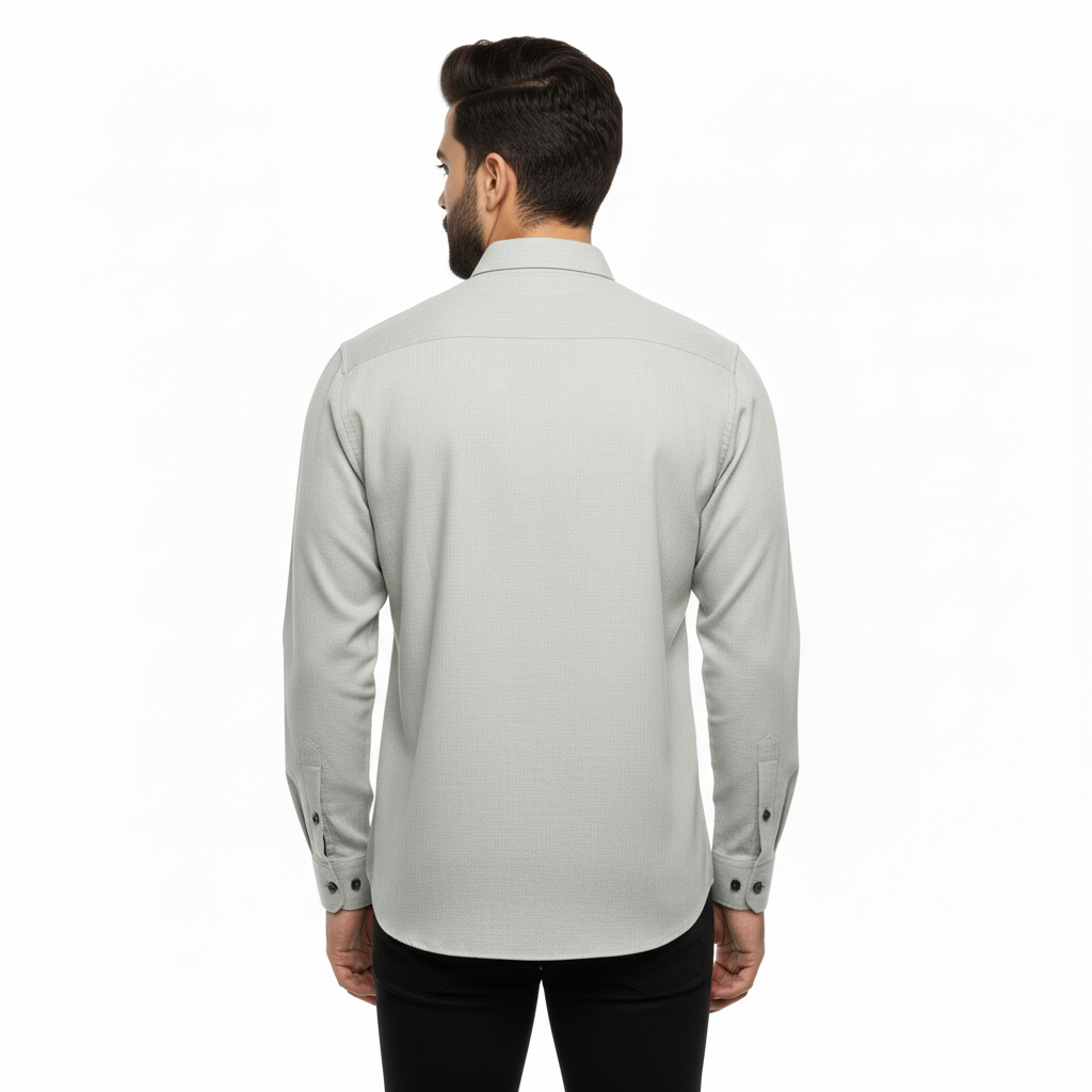 Grey Linen Shirt - L236