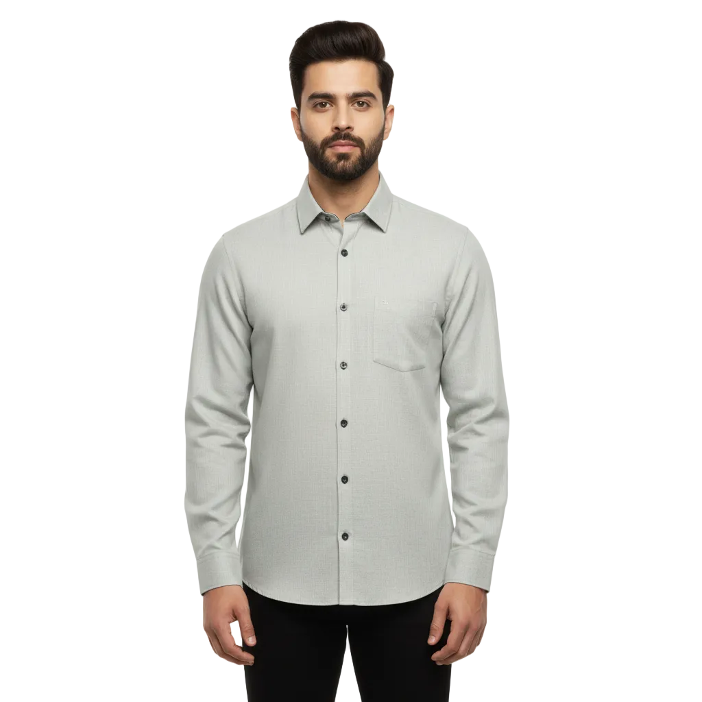 Grey Linen Shirt - L236