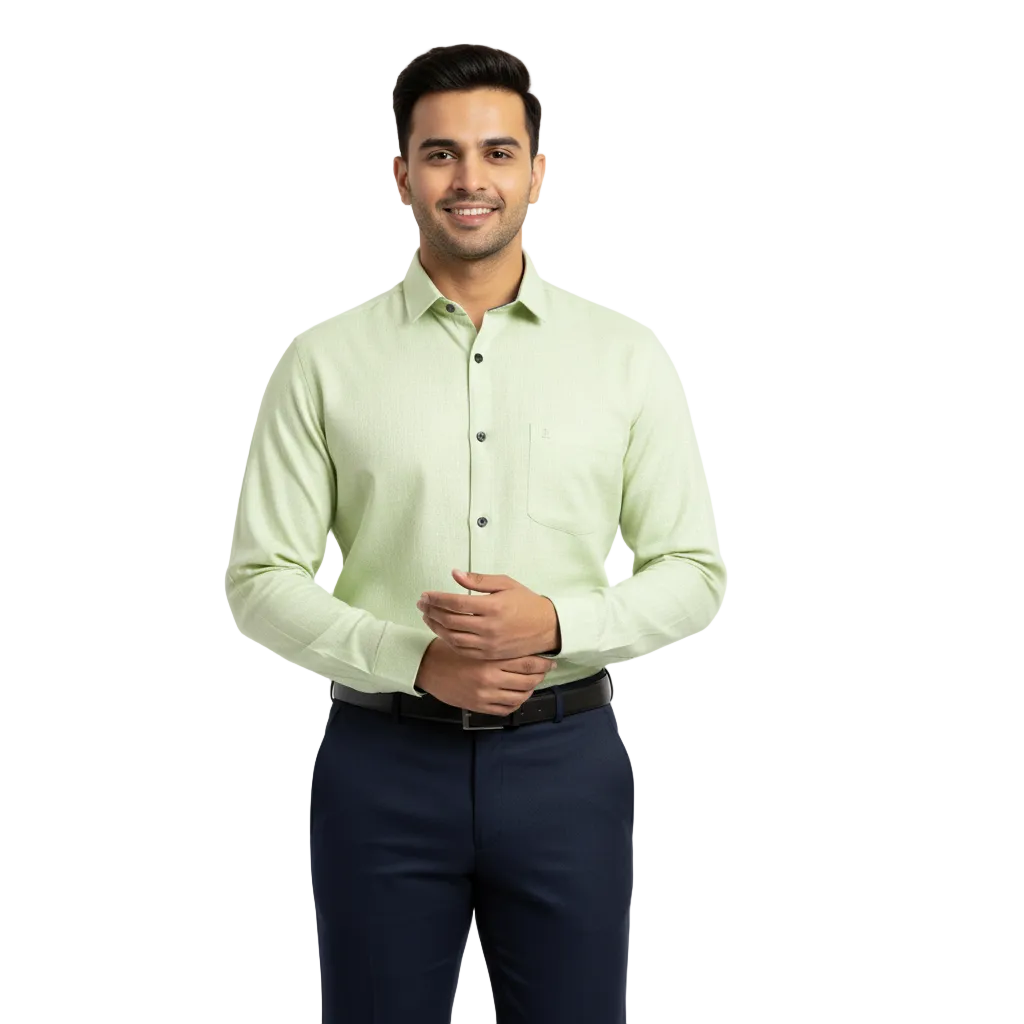 Light Green Linen Shirt - L242