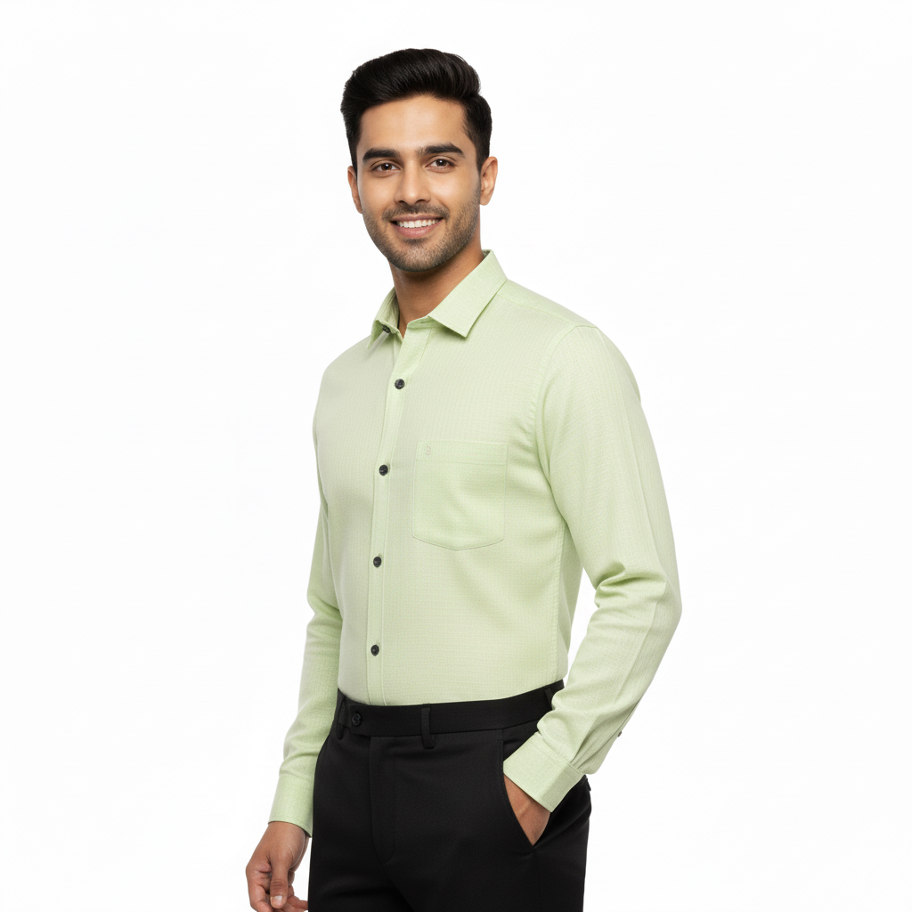 Light Green Linen Shirt - L242