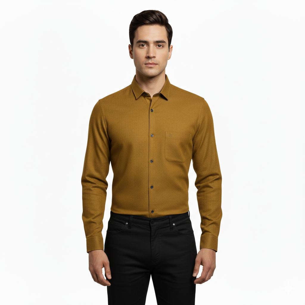 Khaki Linen Shirt - L250