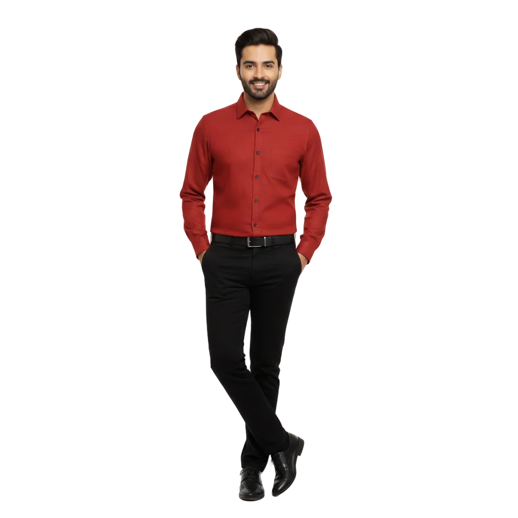 Red Linen Shirt - L244