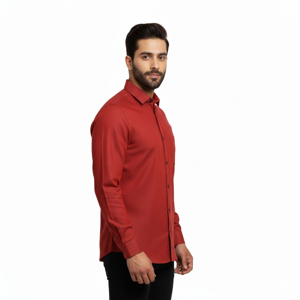 Red Linen Shirt - L244