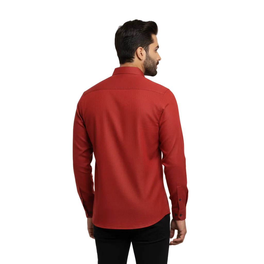 Red Linen Shirt - L244