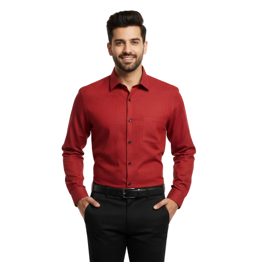 Red Linen Shirt - L244