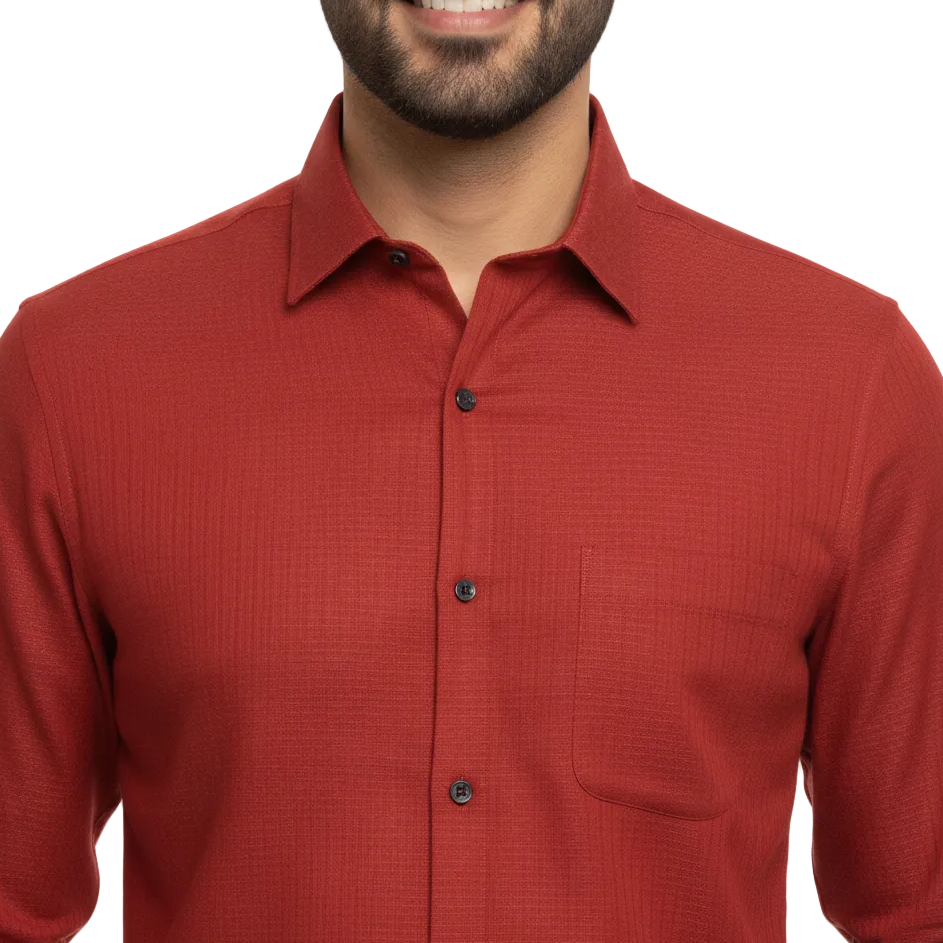 Red Linen Shirt - L244